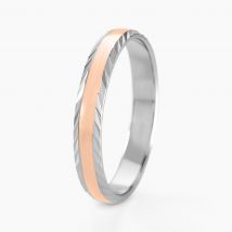 Alliance Argent Bicolore Nolan - Pour Homme - Histoire d'Or