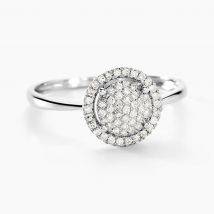 Bague Soleil D'hiver Or Blanc Diamant Divers - Pour Femme - Pierre en Diamant de forme Ronde - Histoire d'Or