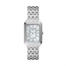 Montre Fossil Raquel Blanc - Boîtier Blanc - Cadran Blanc - Bracelet Argenté - Mécanisme en Quartz - Pour Femme - Histoire d'Or