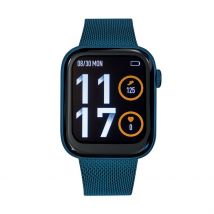 Montre Connectée Tekday - Boîtier Bleu - Cadran Noir - Bracelet Bleu - Mécanisme en Quartz - Pour Famille - Histoire d'Or