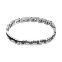 Bracelet Jourdan Wild Acier Blanc Et Noir - Pour Homme - Histoire d'Or