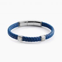 Bracelet Jourdan Kamen Cuir Bleu - Pour Homme - Histoire d'Or