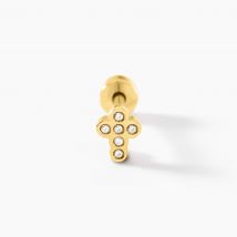 Piercing Maanta Acier Jaune Oxyde De Zirconium - Pour Femme - Histoire d'Or