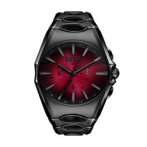 Montre Diesel D-Curve Rouge - Boîtier - Cadran Rouge - Bracelet Noir - Mécanisme en Quartz - Pour Homme - Histoire d'Or