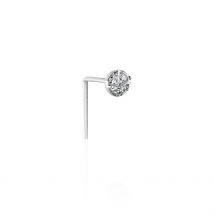 Piercing De Nez Demetrie Or Blanc Diamant - Pour Femme - Pierre en Diamant de forme Ronde - Histoire d'Or