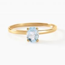 Bague Lily Or Jaune Topaze - Pour Femme - Pierre en Topaze de forme Ovale - Histoire d'Or
