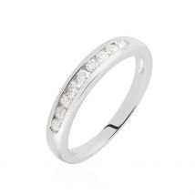 Alliance Giulia Or Blanc Diamant - Pour Femme - Pierre en Diamant de forme Ronde - Histoire d'Or