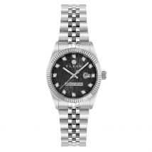 Montre Philipp Plein Date Superlative Noir - Boîtier Blanc - Cadran Noir - Bracelet Argenté - Mécanisme en Quartz - Pour Femme - Histoire d'Or