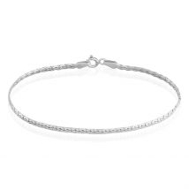 Bracelet Ivy Maille Haricot Or Blanc - Pour Femme - Histoire d'Or