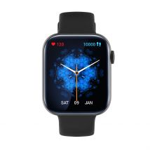 Montre Connectée Tekday - Boîtier Gris - Cadran Noir - Bracelet Noir - Mécanisme en Quartz - Pour Famille - Histoire d'Or