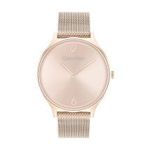 Montre Calvin Klein Timeless 2h Rose - Boîtier Rose - Cadran Rose - Bracelet Rose - Mécanisme en Quartz - Pour Femme - Histoire d'Or