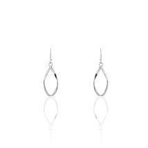 Boucles D'oreilles Pendantes Twisty Argent Blanc - Pour Femme - Histoire d'Or