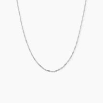 Chaîne Imanie Maille Singapour Or Blanc - Pour Femme - Histoire d'Or