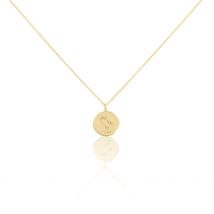 Collier Iago Plaqué Or Oxydes De Zirconium - Pour Femme - Pierre en Oxyde de Zirconium de forme Ronde - Motif Cercle - Histoire d'Or