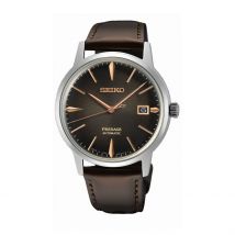 Montre Seiko Presage Cocktail Marron - Boîtier Blanc - Cadran Marron - Bracelet Marron - Mécanisme en Automatique - Pour Homme - Histoire d'Or