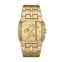 Montre Diesel Cliffhanger Doré - Boîtier Jaune - Cadran Champagne - Bracelet Doré - Mécanisme en Quartz - Pour Homme - Histoire d'Or