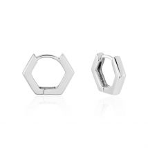 Créoles Argent Blanc Agnese - Pour Femme - Histoire d'Or