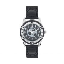 Montre Upp Ballon Noir - Boîtier Blanc - Cadran Bicolore - Bracelet Noir - Mécanisme en Quartz - Pour Enfant - Histoire d'Or