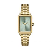 Montre Cluse Fluette Vert - Boîtier Jaune - Cadran Vert - Bracelet Doré - Mécanisme en Quartz - Pour Femme - Histoire d'Or