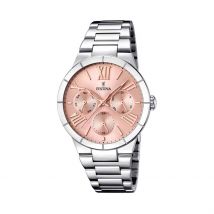 Montre Festina Boyfriend Rose - Boîtier Blanc - Cadran Rose - Bracelet Argenté - Mécanisme en Quartz - Pour Femme - Histoire d'Or
