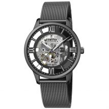 Montre Festina Squelette Blanc - Boîtier Noir - Cadran Noir - Bracelet Noir - Mécanisme en Automatique - Pour Homme - Histoire d'Or