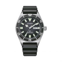 Montre Citizen Promaster Marine Auto Noir - Boîtier Argenté - Cadran Noir - Bracelet Noir - Mécanisme en Automatique - Pour Homme - Histoire d'Or