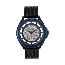Montre Arctik Solstice Bleu - Boîtier Noir - Cadran Blanc - Bracelet Noir - Mécanisme en Automatique - Pour Homme - Histoire d'Or