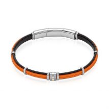 Bracelet Jourdan Cuir Noir - Pour Homme - Histoire d'Or