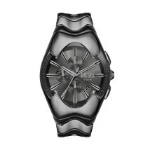 Montre Diesel Mercurial Noir - Boîtier Gris - Cadran Noir - Bracelet Gris - Mécanisme en Quartz - Pour Homme - Histoire d'Or