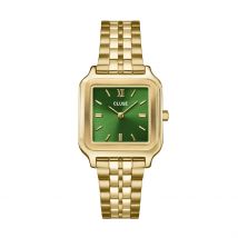 Montre Cluse Gracieuse Vert - Boîtier Jaune - Cadran Vert - Bracelet Doré - Mécanisme en Quartz - Pour Femme - Histoire d'Or