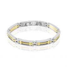 Bracelet Jourdan Priam Acier Bicolore - Pour Homme - Histoire d'Or