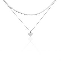 Collier Argent Blanc Sapphira - Pour Femme - Histoire d'Or