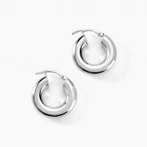 Créoles Piana Argent Blanc - Pour Femme - Histoire d'Or