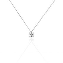 Collier Solitaire Argent Lyanna - Pour Femme - Pierre en Oxyde de Zirconium de forme Coussin - Histoire d'Or