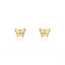 Boucles D'oreilles Puces Bartholomée Papillon Or Jaune - Pour Femme - Histoire d'Or