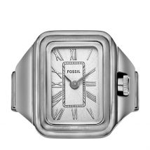 Montre Bague Fossil Raquel Watch Ring Argenté - Boîtier Blanc - Cadran Argenté - Bracelet Argenté - Mécanisme en Quartz - Pour Femme - Histoire d'Or