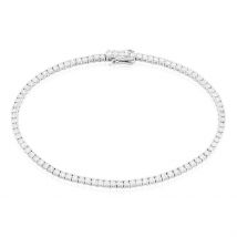 Bracelet River Or Blanc Diamant - Pour Femme - Pierre en Diamant de forme Ronde - Histoire d'Or