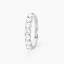 Alliance Hera Or Blanc Diamant - Pour Femme - Pierre en Diamant de forme Ronde - Histoire d'Or