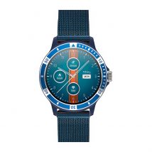 Montre Connectée Tekday - Boîtier Bleu - Cadran Noir - Bracelet Bleu - Mécanisme en Quartz - Pour Famille - Histoire d'Or