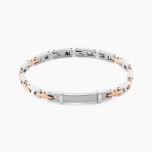 Bracelet Identité Jourdan Haribert Acier Argenté - Pour Homme - Histoire d'Or