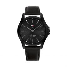 Montre Tommy Hilfiger Bruce Noir - Boîtier Noir - Cadran Noir - Bracelet Noir - Mécanisme en Quartz - Pour Homme - Histoire d'Or