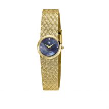 Montre Lip Henriette Diamant Nacre Noire - Boîtier Jaune - Cadran Nacre noire - Bracelet Doré - Mécanisme en Quartz - Pour Femme - Histoire d'Or