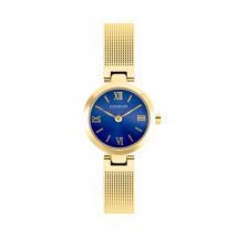 Montre Codhor Eleonorine Bleu - Boîtier Jaune - Cadran Blanc - Bracelet Doré - Mécanisme en Quartz - Pour Femme - Histoire d'Or