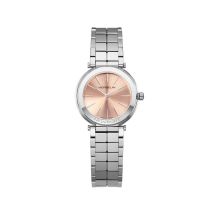 Montre Herbelin Newport Slim Rose - Boîtier Argenté - Cadran Rose - Bracelet Argenté - Mécanisme en Quartz - Pour Femme - Histoire d'Or