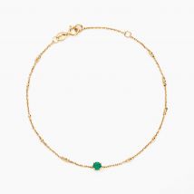 Bracelet Onora Or Jaune Emeraude - Pour Femme - Pierre en Emeraude de forme Ronde - Histoire d'Or