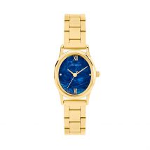 Montre Codhor Suzanne Bleu - Boîtier Jaune - Cadran Blanc - Bracelet Doré - Mécanisme en Quartz - Pour Femme - Histoire d'Or