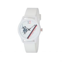 Montre U.S. Polo - Boîtier - Cadran Blanc - Bracelet Blanc - Mécanisme en Quartz - Pour Homme - Histoire d'Or