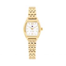 Montre Tommy Hilfiger Norah Blanc - Boîtier Doré - Cadran Blanc - Bracelet Doré - Mécanisme en Quartz - Pour Femme - Histoire d'Or