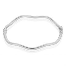 Bracelet Jonc Jennie Ondule Or Blanc - Pour Femme - Histoire d'Or
