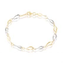 Bracelet Alejo Maille Fantaisie Or Bicolore - Pour Femme - Histoire d'Or